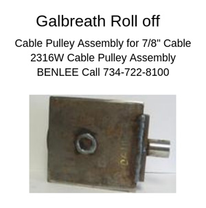 Galbreath Roll Off Pulley Assembly