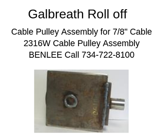 Galbreath 2316W - Cable Pulley Assembly for 7/8" Cable