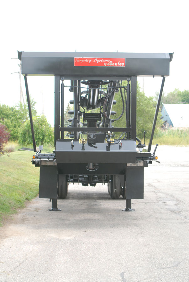 Roll off trailer drop deck, with BENLEE tarp system