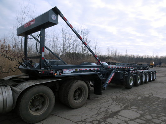 Roll off trailer, 6 axle with tarp system