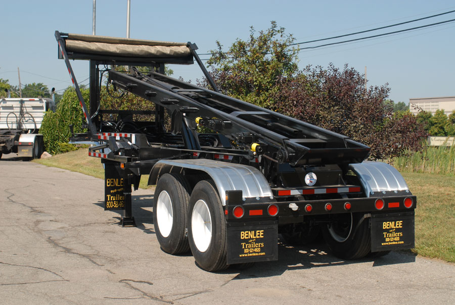Roll-off trailer, Super Mini, with BENLEE tarp system