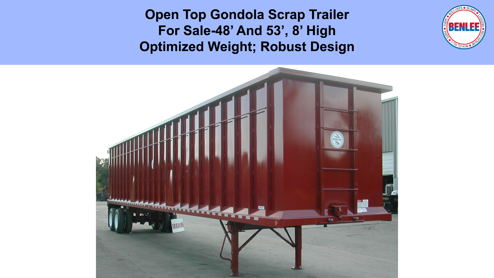 Open Top Gondola Scrap Trailer