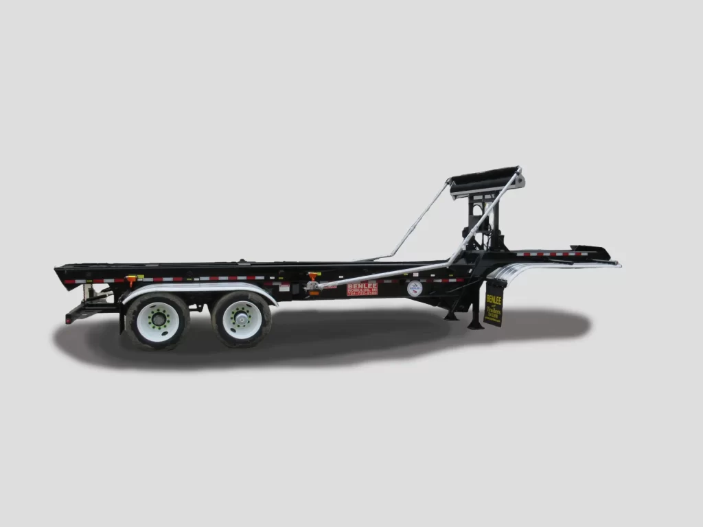 BENLEE Mini Drop Deck Roll Off Trailer With Tarp System BENLEE Mini Drop Deck Roll Off Trailer With Tarp System, side view