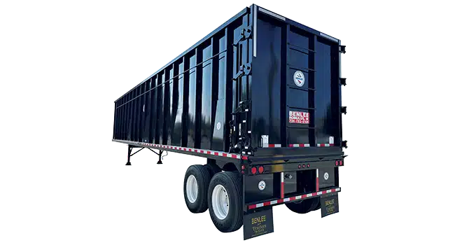 BENLEE Gondola Tin Scow Trailer cutout side view BENLEE Gondola open top trailer for scrap metal hauling