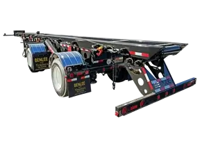 benlee-two-container-roll-off-trailer-dual-box-side-view BENLEE two-box roll-off trailer 80,000 GVW bridge configuration